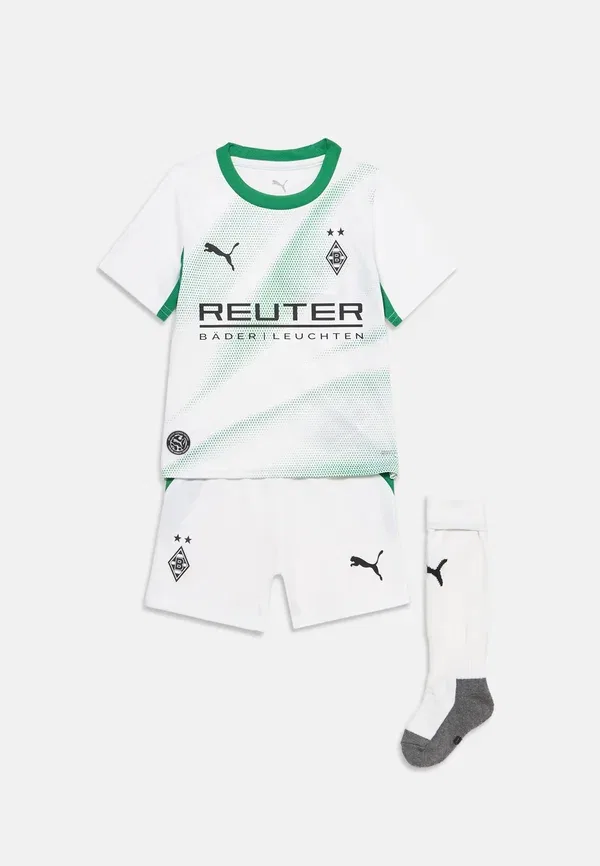 Комплект футбольный быстросохнущий Borussia monchengladbach Home Unisex Set Puma белый, зеленый