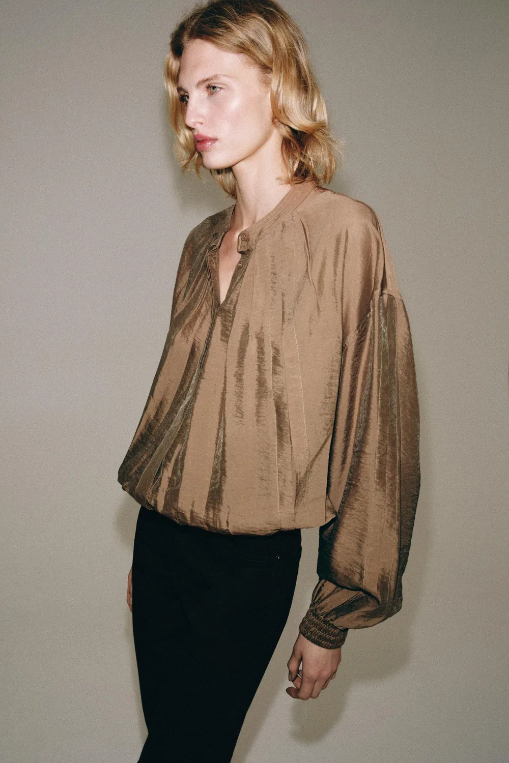 Свободная блузка из коллекции ZW ZARA, Terracotta — фото 3