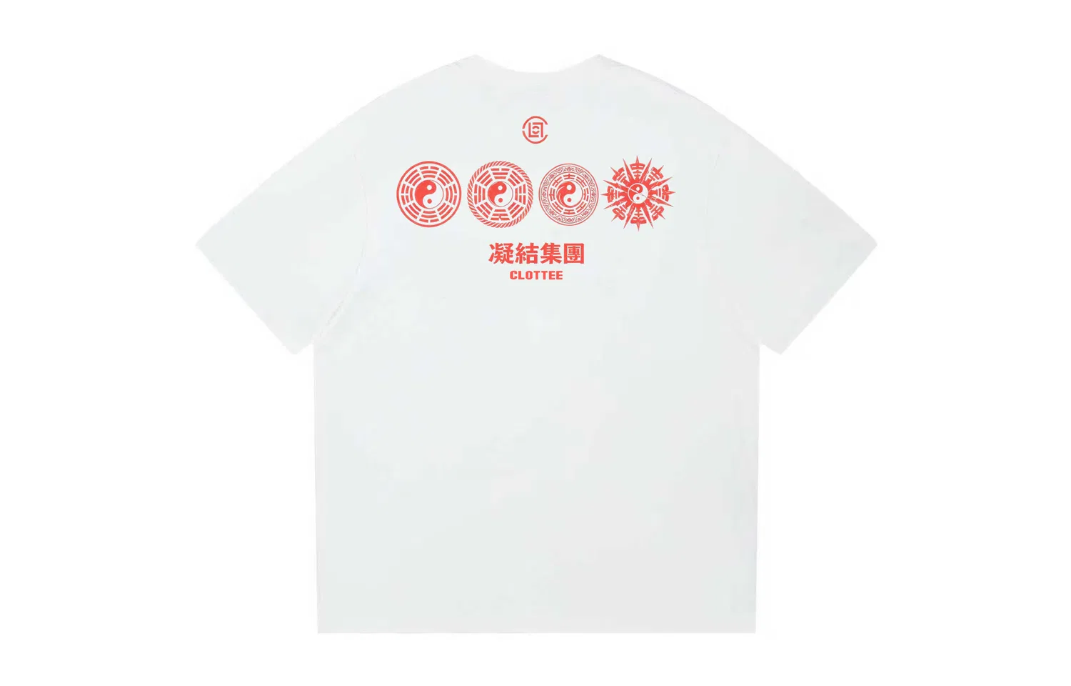 Детская футболка с принтом Crew Neck CLOT, White With Red Embroidery Digital