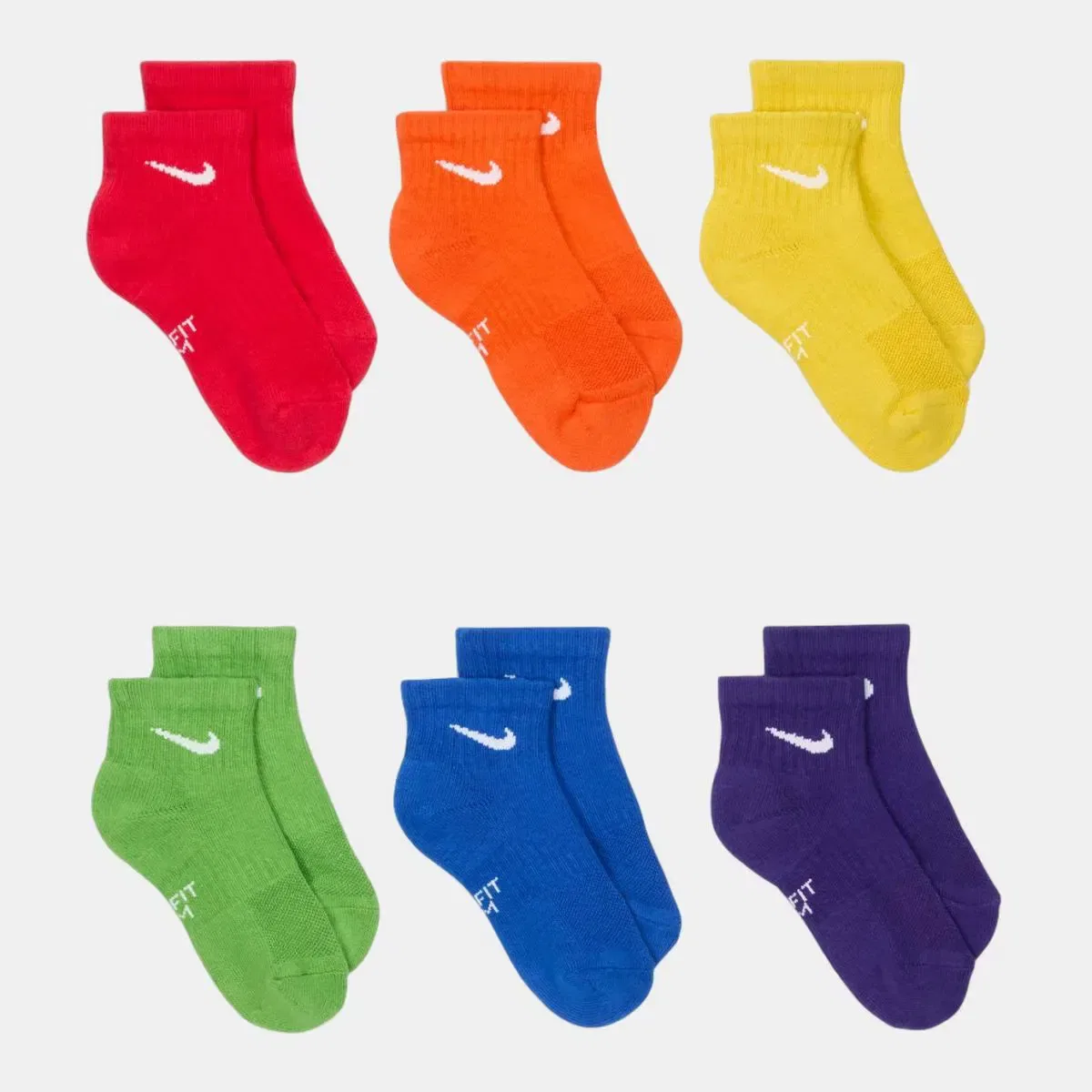 Детские носки для мальчиков хлопковые комплект 6 пар Nike, Multicolor — фото 2