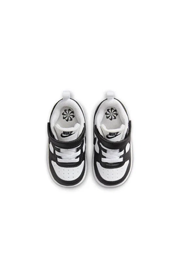 Детские повседневные туфли для девочек на плоском ходу Glam Nike, Black/White — фото 4