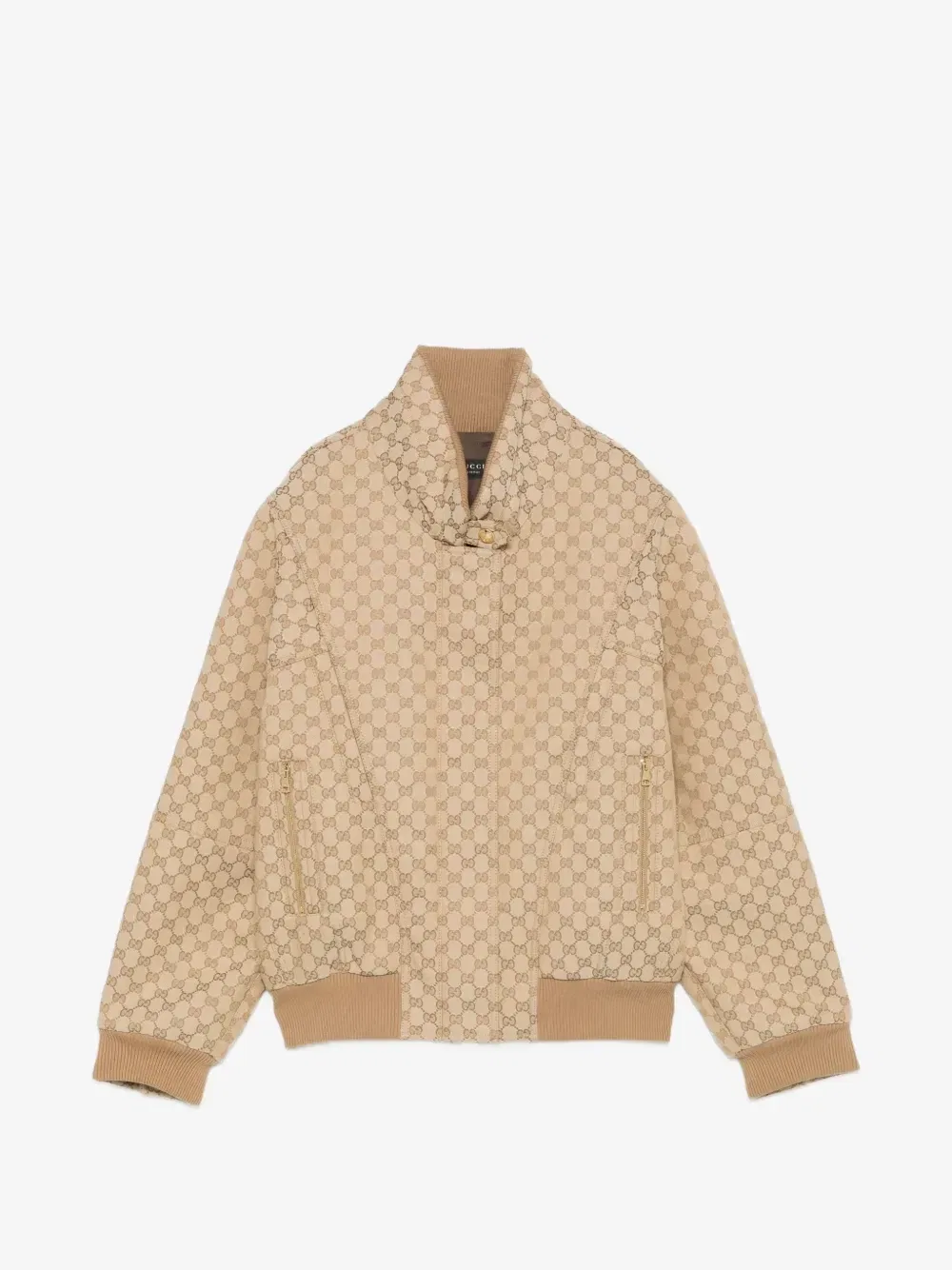 Бомбер с узором GG Supreme GUCCI, бежевый