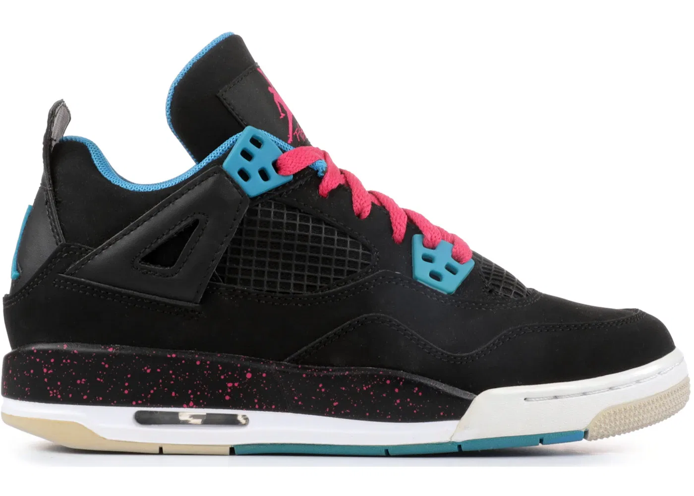 Детские кроссовки Lifestyle Jordan 4 Retro Jordan, Black/Vivid Pink/Dynamic Blue/White