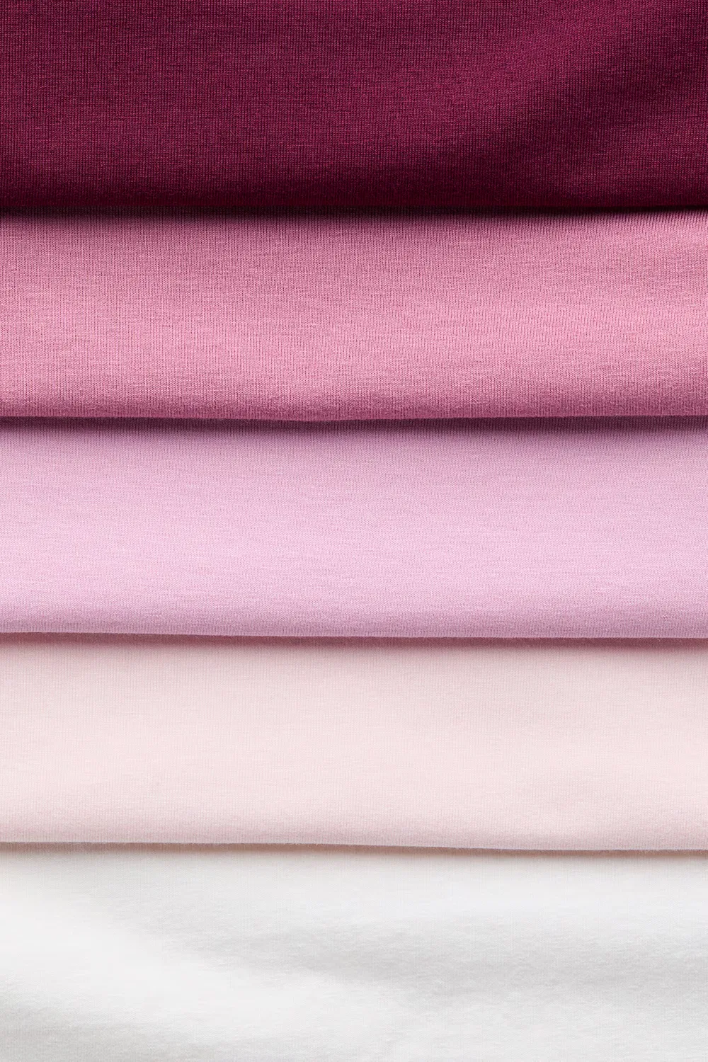 Набор из 5 рубашек с длинными рукавами H&M, Dunkelrot/Rosa/Cremefarben — фото 3