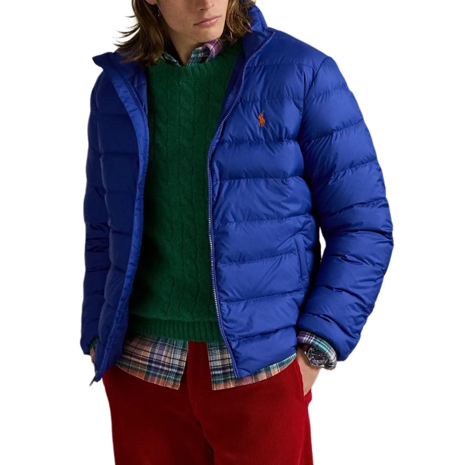 Пуховик Polo Ralph Lauren, royal синий — фото 3