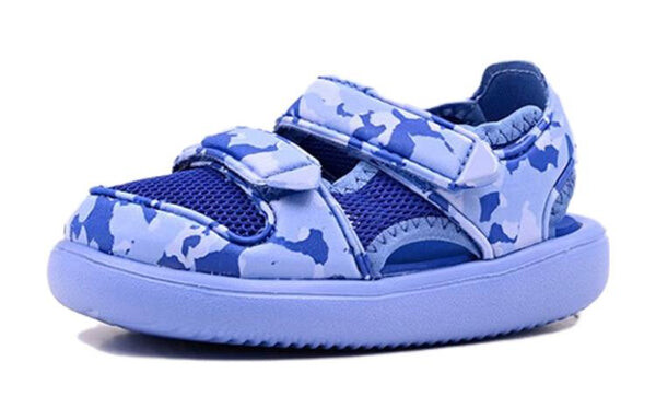 Кроссовки комфорт сандалии камуфляж Adidas, синий — фото 2