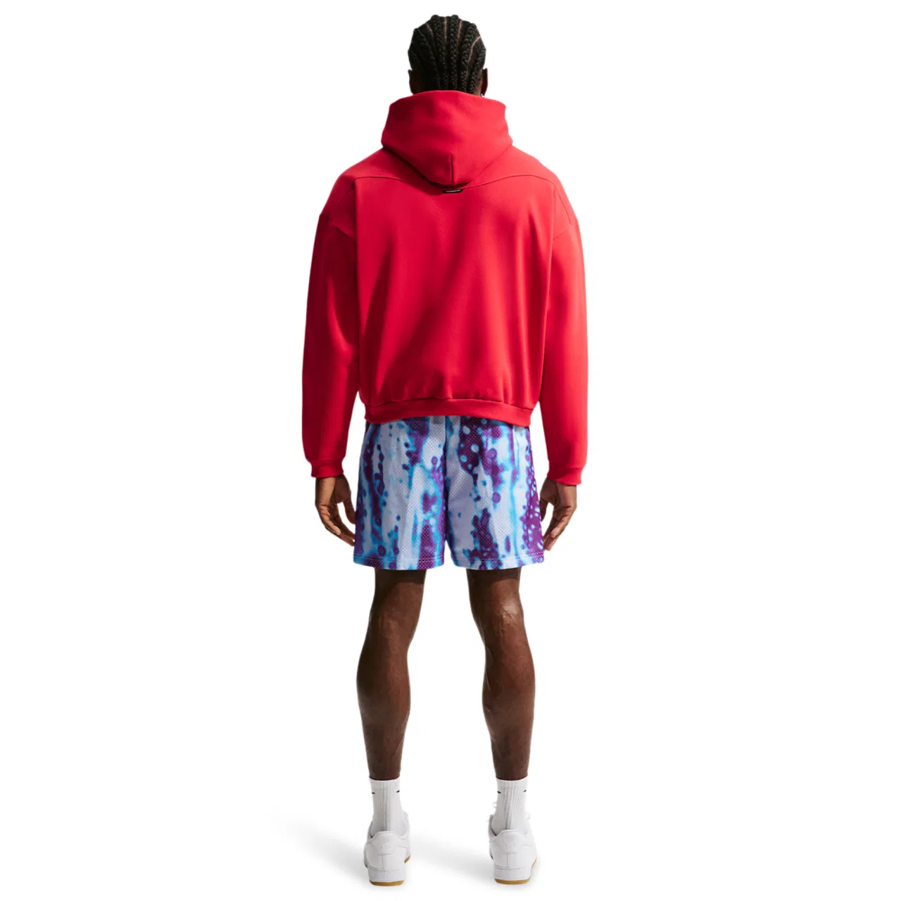 Мужское худи Standard Issue Brushed Pullover Nike, цвет Pale Ivory/University Red — фото 4