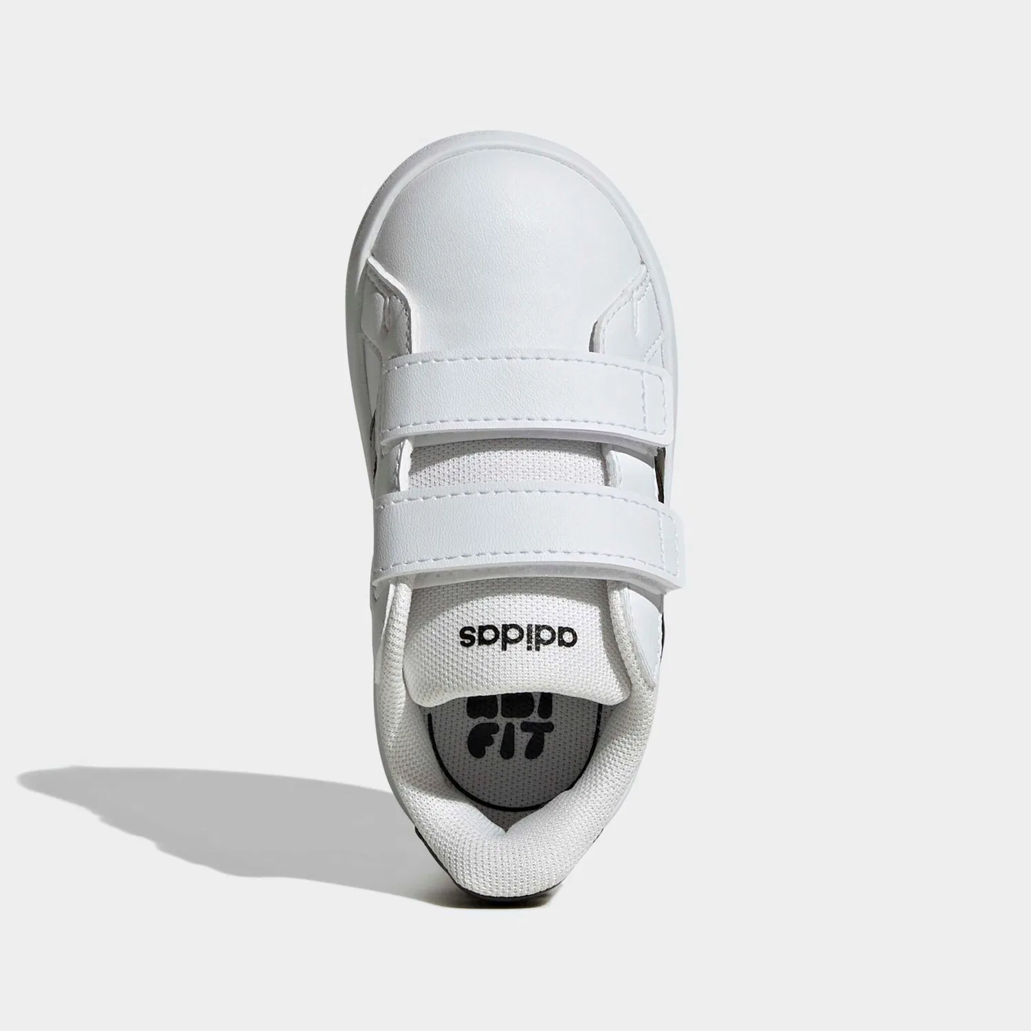 Детские кроссовки с тремя полосками Adidas, Cloud White/Core Black/Ftwr White — фото 4