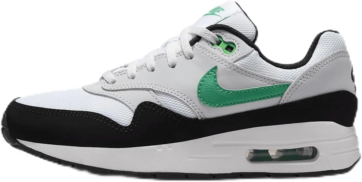 Детские кроссовки для мальчиков Air Max 1 Nike, White/Pure Platinum/Black/Stadium Green