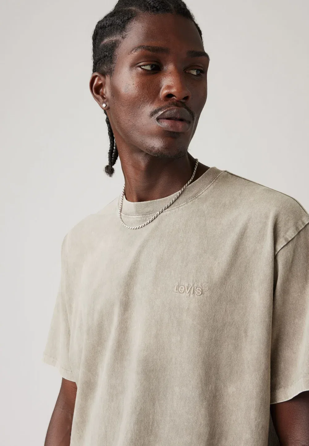 Винтажная футболка Tab - футболка с принтом Levi'S, Stones Throw Mineral Wash Silent Storm Jersey — фото 4