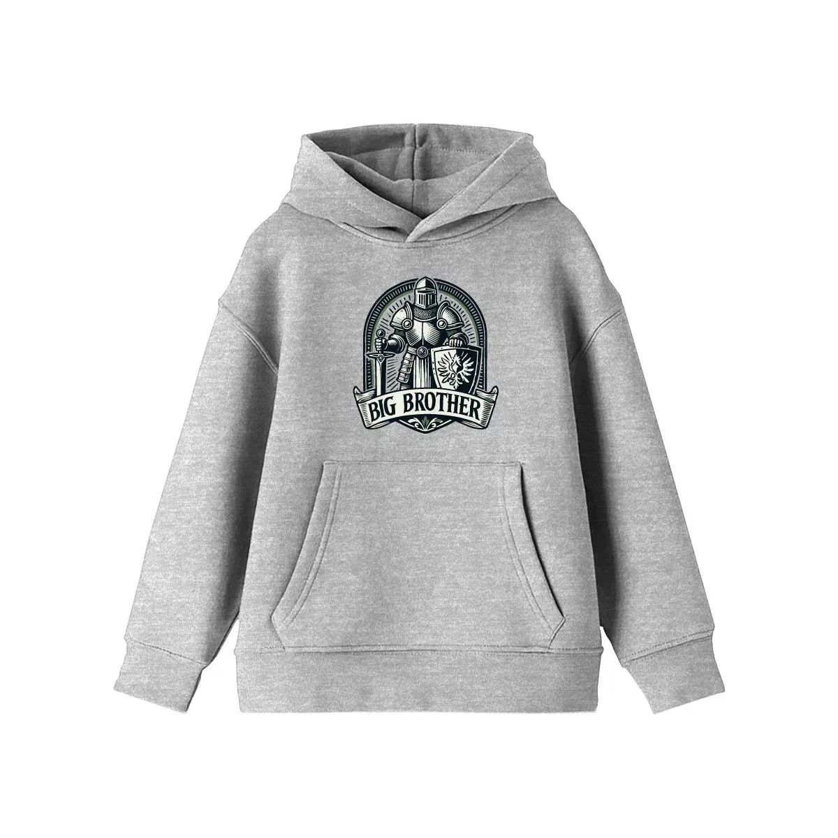 Детский свитшот для мальчиков с капюшоном Big Brother Knight Bioworld, Heather Gray