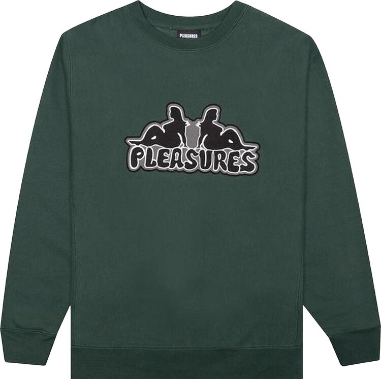 

Толстовка Pleasures Thicc Applique Premium Crewneck 'Alpine Green', зеленый