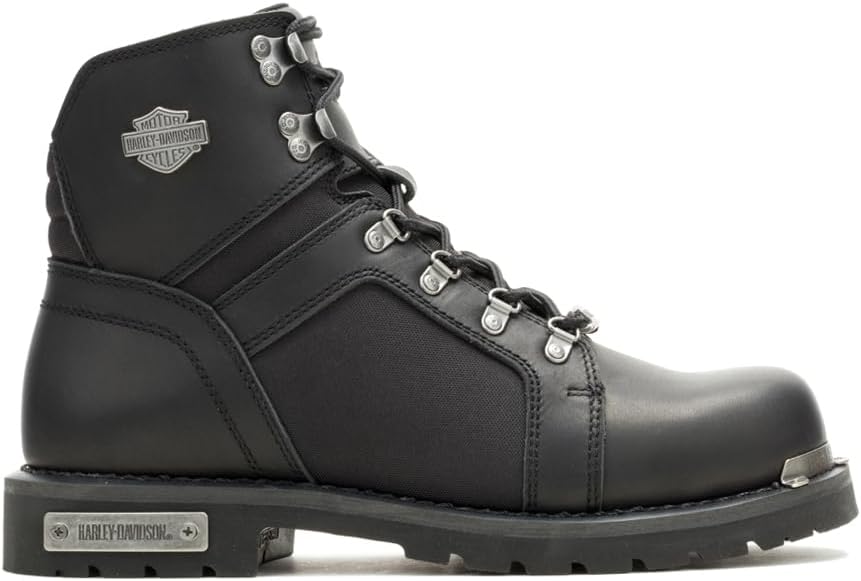 

Мужские повседневные ботинки Harley-Davidson Edgefield с круглым носком и шнуровкой, черные, на щиколотку
