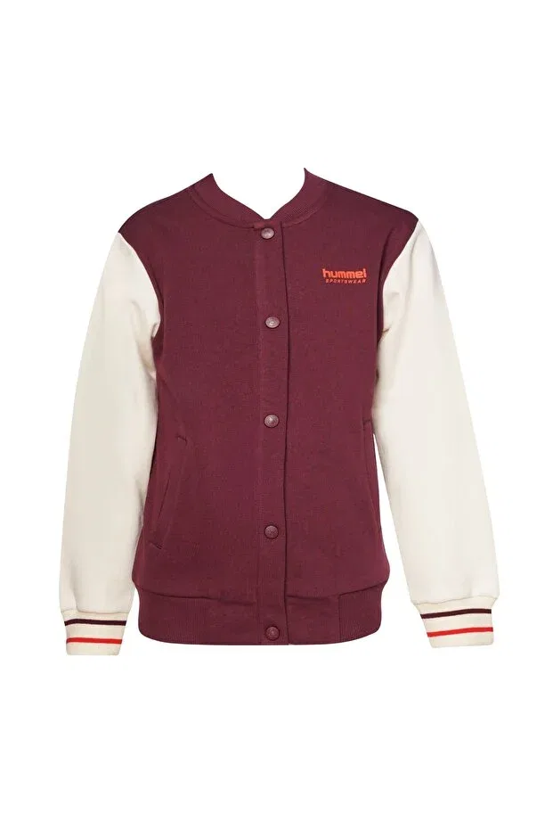 Детское пальто-бомбер для девочек хлопковое Halton bomber Hummel, Burgundy — фото 2