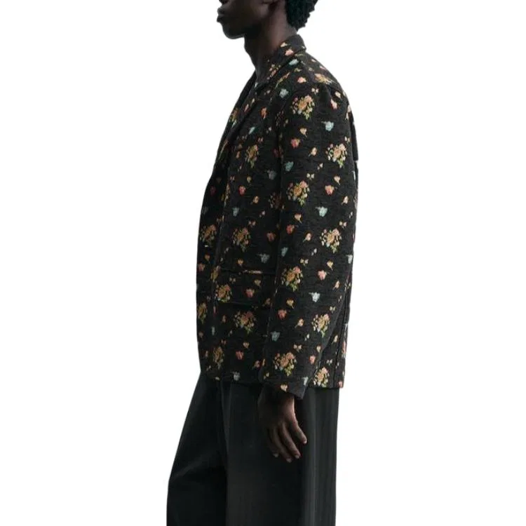 Мужской деловой костюм с лацканами Black/Yellow ZARA, Black/Yellow — фото 4