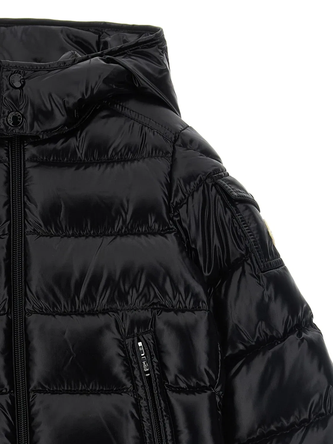 Пуховик Moncler Maya Moncler Enfant, черный — фото 4