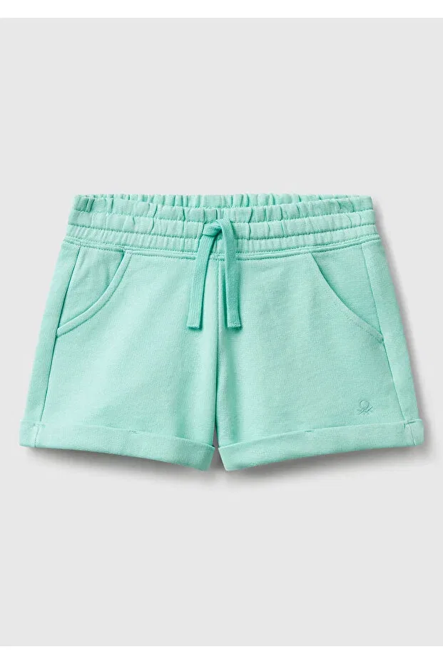 Детские шорты для девочек с принтом United Colors Of Benetton, Water Green