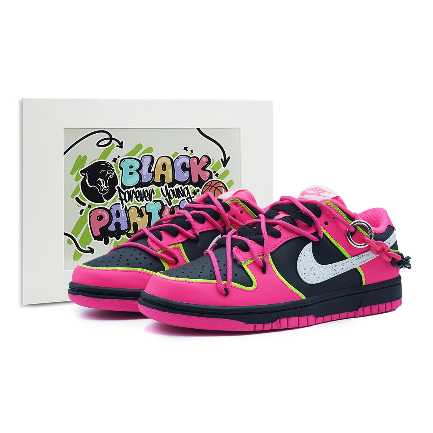

Кроссовки Nike Dunk Skateboard Shoes Women's Low-Top Pink Black, Розовый, Кроссовки Nike Dunk Skateboard Shoes Women's Low-Top Pink Black