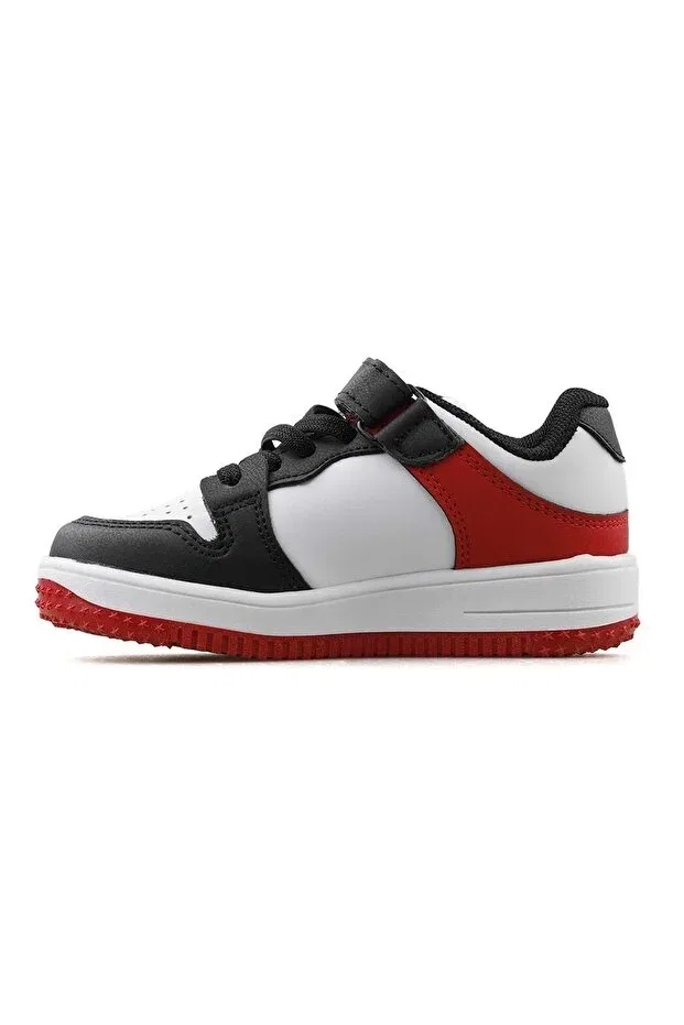 Детские кроссовки для девочек на липучке Galaxy Beijing Force Jordan, White-Red — фото 3