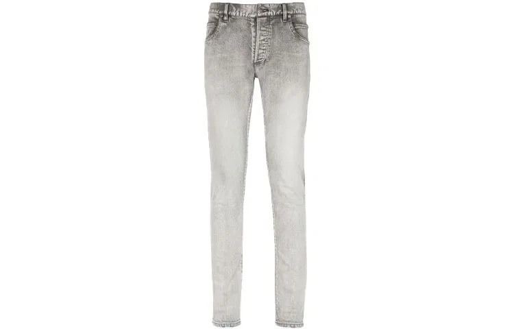 Джинсы прямые серые BALMAIN, Gray