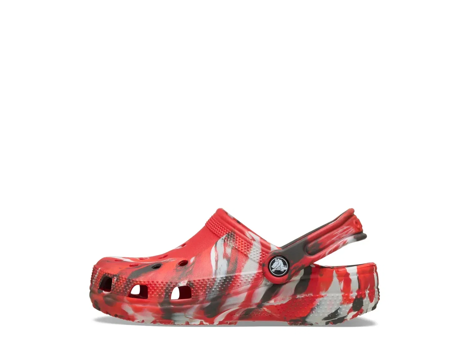 Клоги Classic Marbled, Crocs, серо-красный — фото 3
