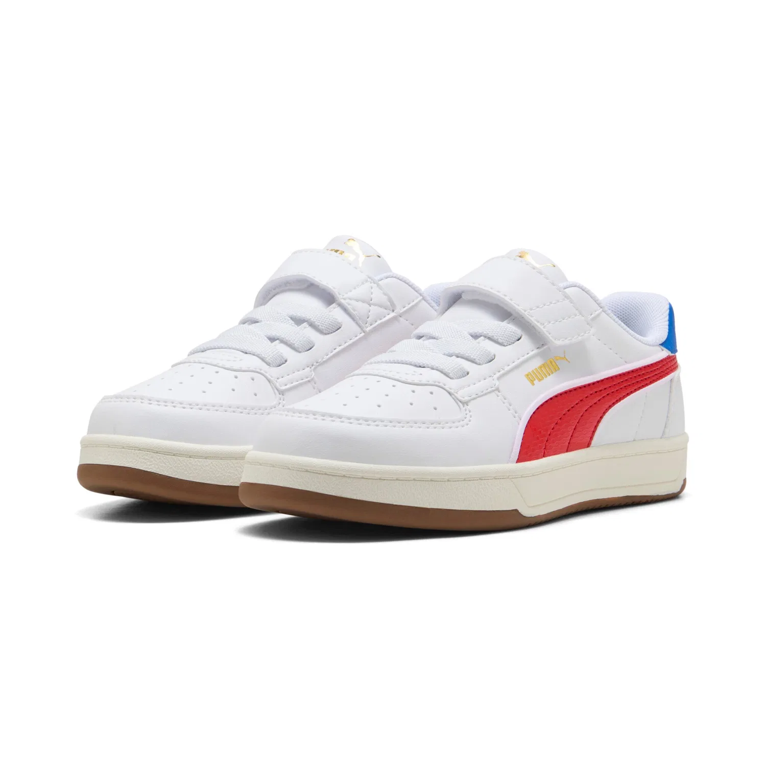 Детские кроссовки ретро-стиля Caven 2.0 PUMA, White/For All Time Red/Gum