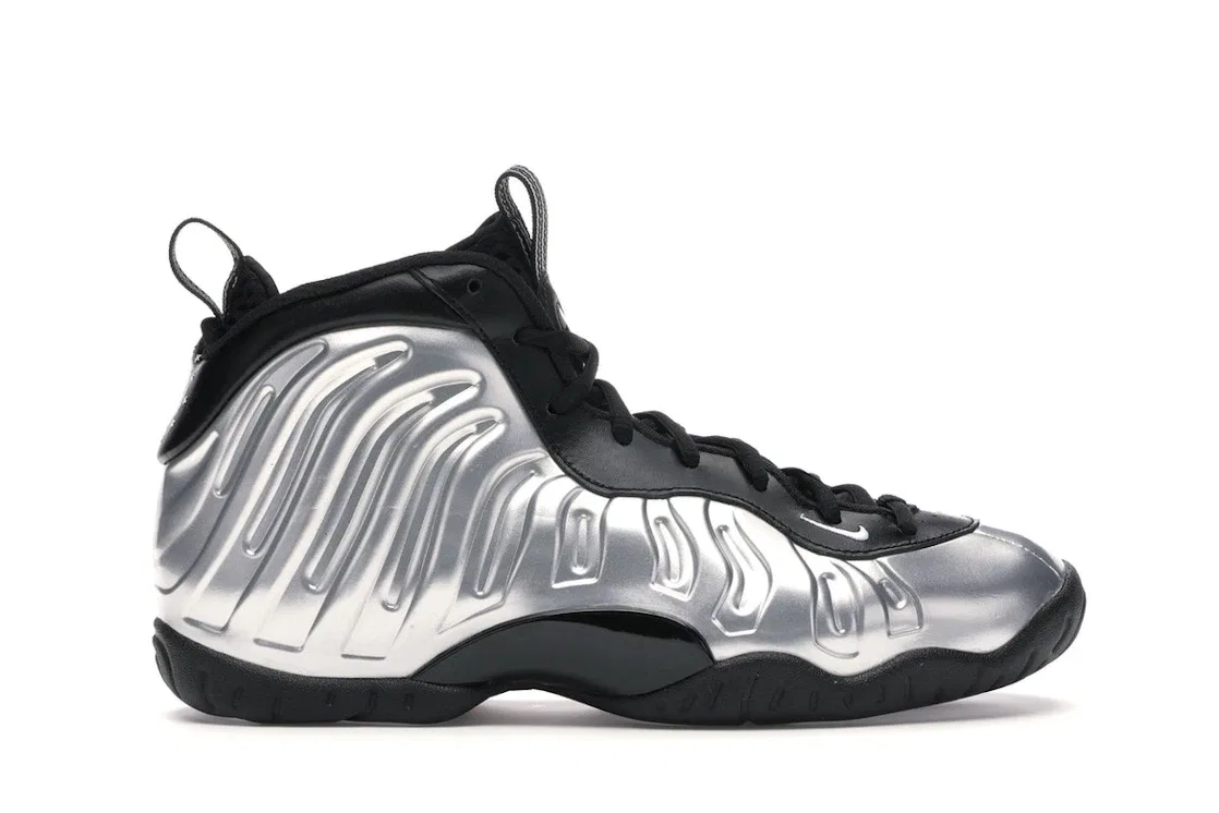 Детские кроссовки с высоким верхом Nike Air Foamposite One, Chrome/White-Black-Laser Crimson