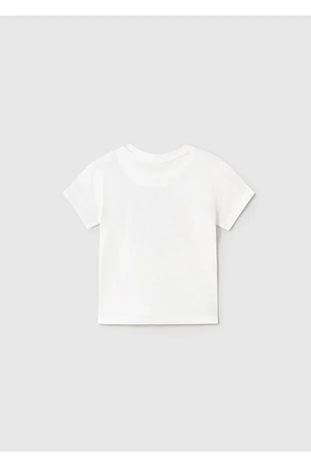 Детская футболка с принтом Summer look t-shirt Mayoral, White — фото 2