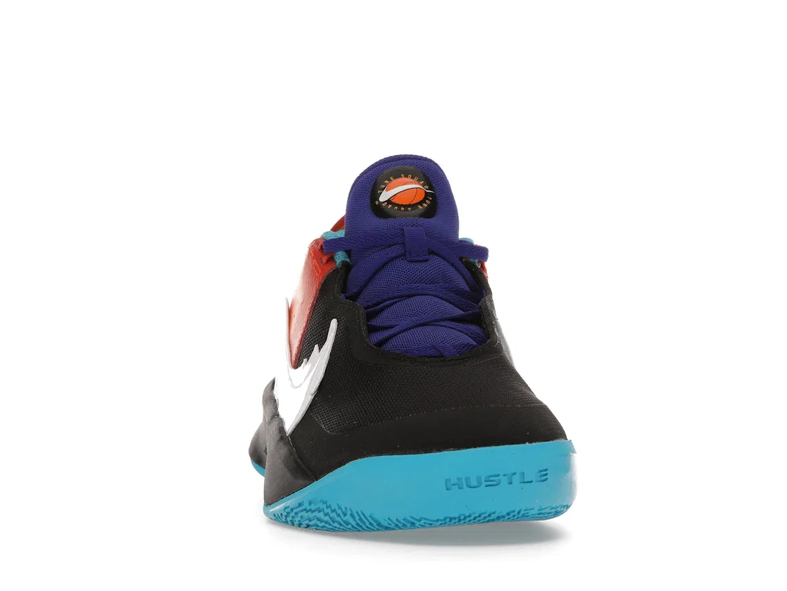 Детские кроссовки для мальчиков с длинным шнурком Nike Team Hustle D 10 SE, Black/Hyper Royal-Orange-White — фото 2