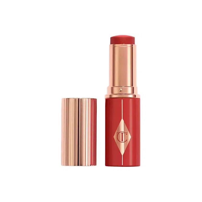Женские румяна-стик с мерцающим эффектом Cherry Glow Black Tea Brown Charlotte Tilbury, 9 г