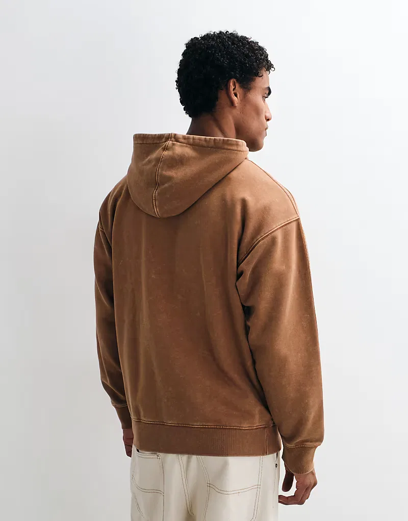 Худи Adidas Essentials с тремя полосками, выцветшего, коричневый — фото 2
