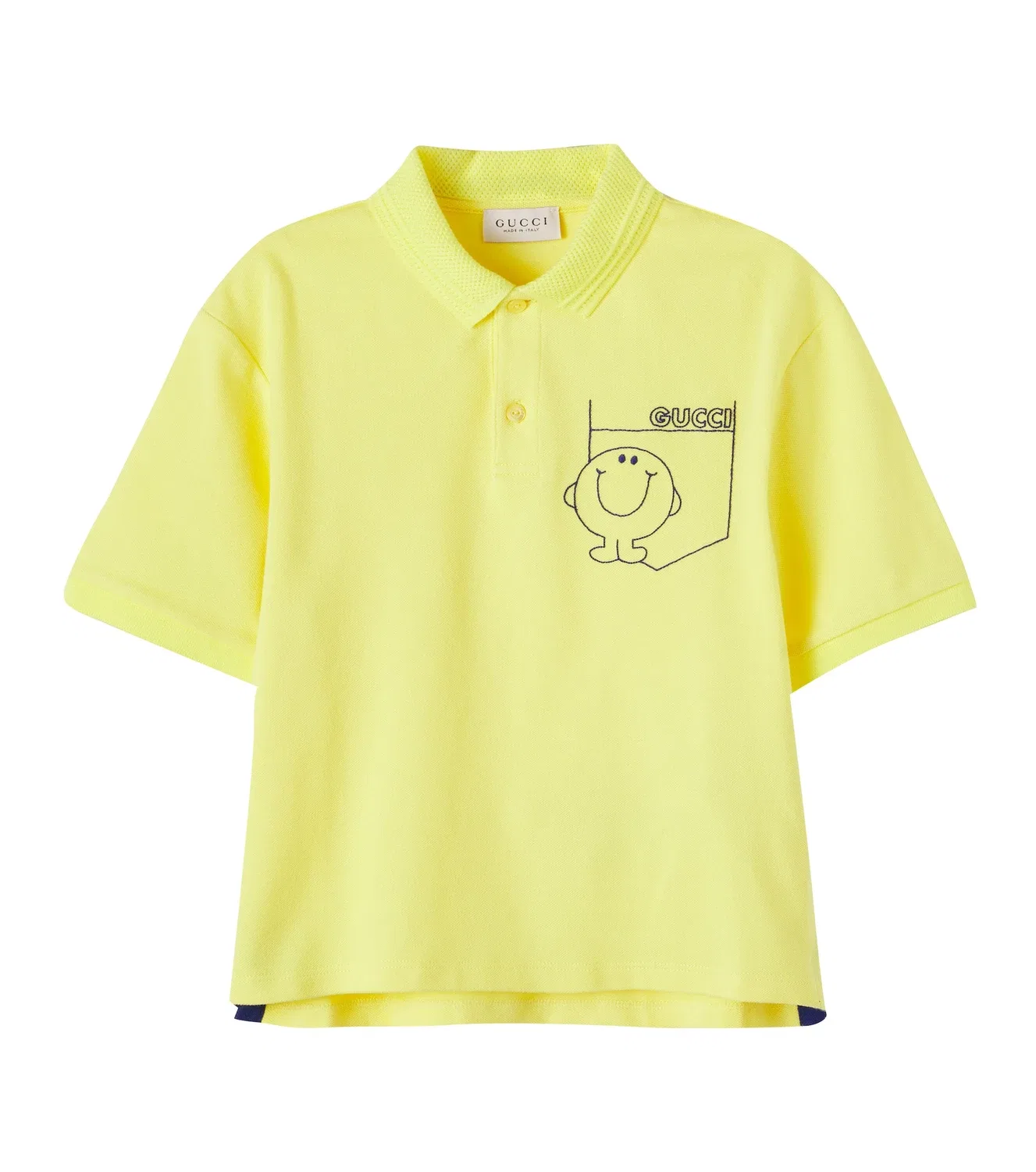 Футболка-поло из пике с вышивкой Mr. Men Little Miss Gucci Kids, желтый