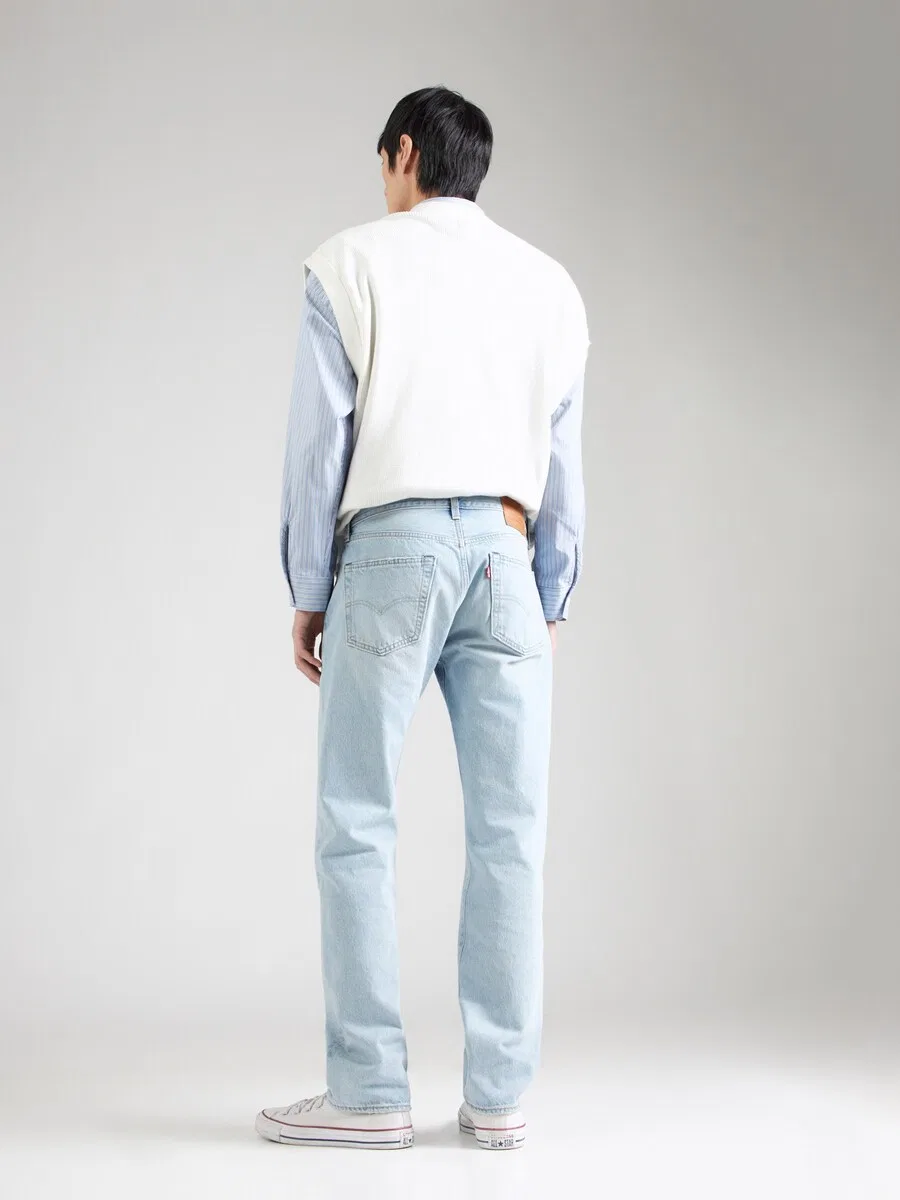 Джинсы LEVI'S Regular '501 Levi's' светло-голубого цвета — фото 4