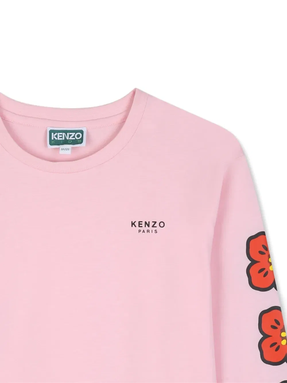 Футболка с принтом Boke Flower Kenzo Kids, розовый — фото 3