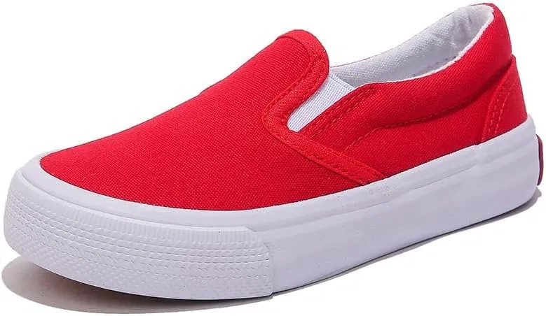 Детские кеды для мальчиков белые с низким вырезом OPOEE, Red