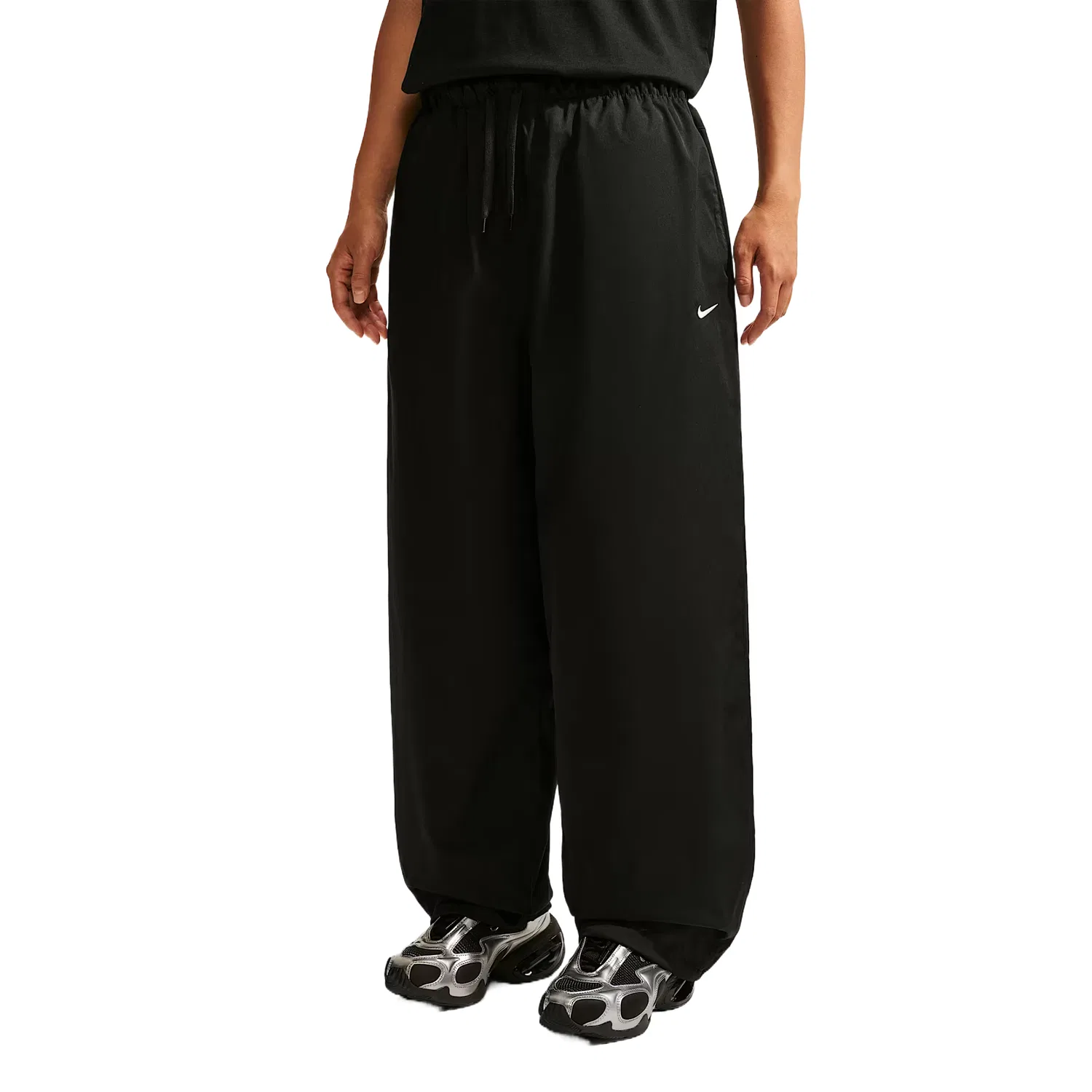Женские спортивные трикотажные штаны с длинным рукавом Nike, Black/Black/White