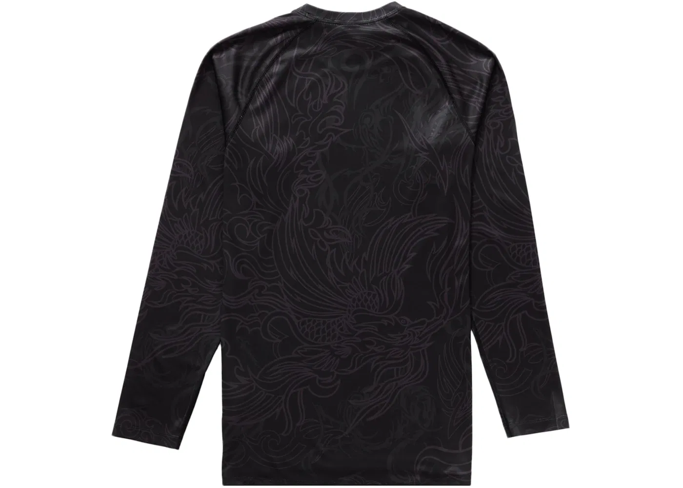 Мужская футболка с длинным рукавом Supreme The North Face Base Layer L/S Top, Black Dragon — фото 2