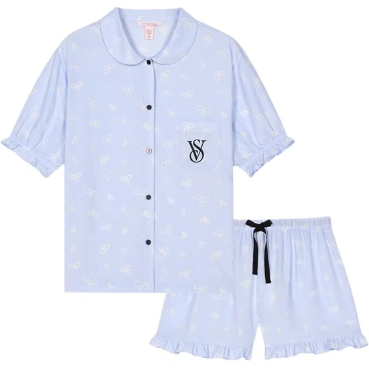 Женский комплект пижамы с коротким рукавом Victoria's Secret, Set Blue