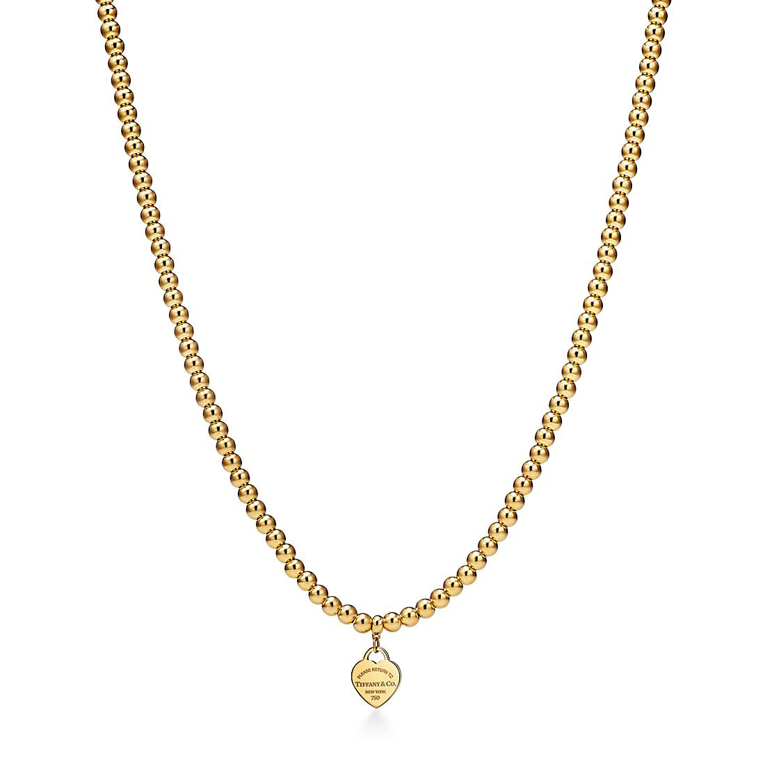 

Колье Tiffany & Co. Return to Tiffany Heart Tag Bead, золото