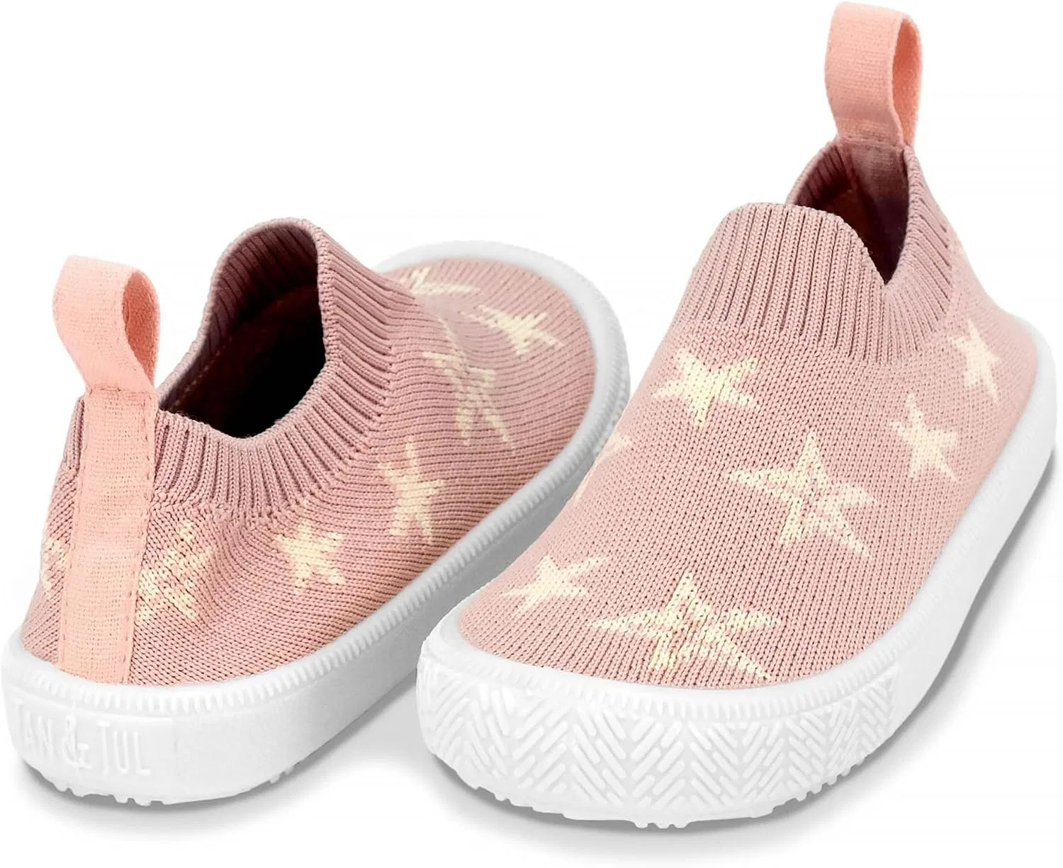 Детские слипоны из трикотажа JAN & JUL, Graphic Knit Shoes Starfish — фото 4