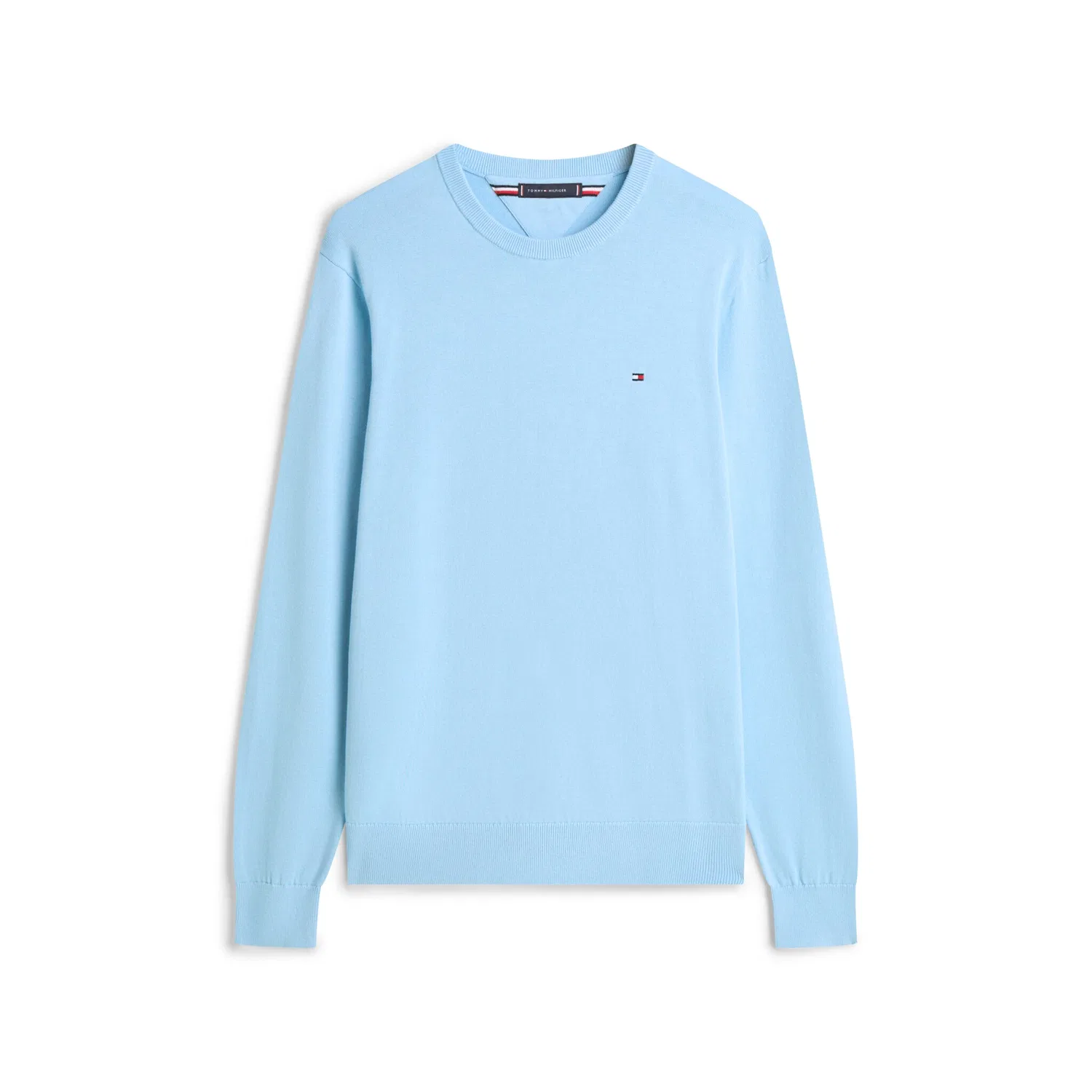 Мужской джемпер с круглым вырезом Essential Cotton Tommy Hilfiger, Well Water — фото 4