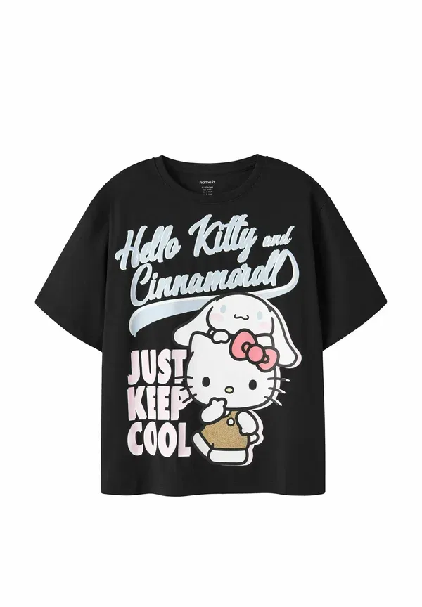 Футболка с принтом Hello Kitty Name It, черный — фото 2
