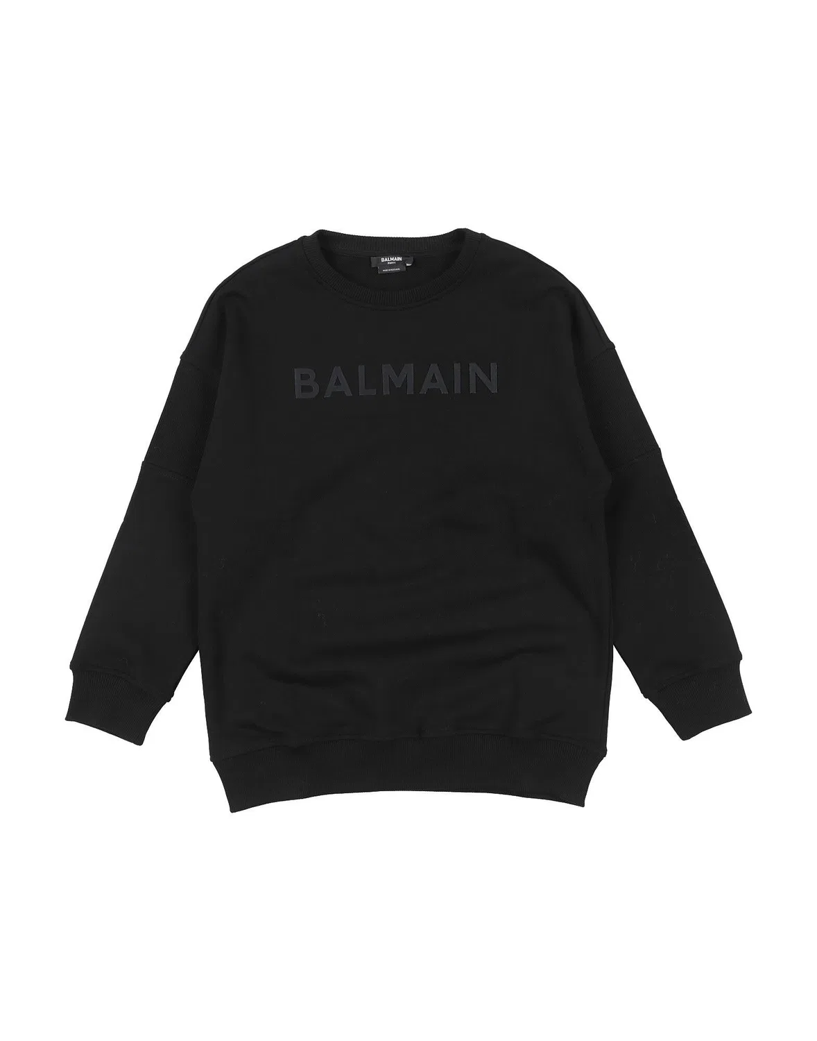 Детская толстовка с длинным рукавом Balmain, черный