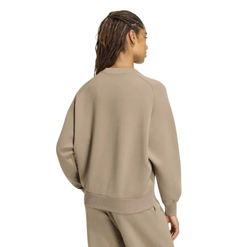 Свитшот свободный Soft Lux Loose Adidas, бежевый — фото 2