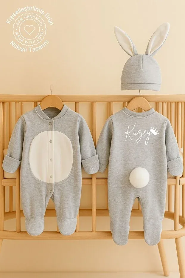 Детский комбинезон для новорожденных с принтом Minytrendy, Gray1