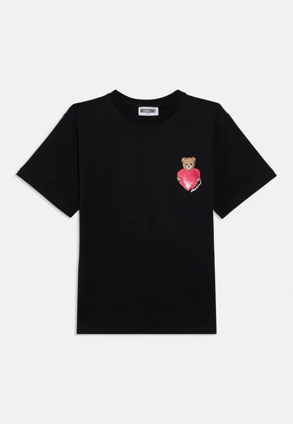 Футболка с длинным принтом Moschino, Nero/Black