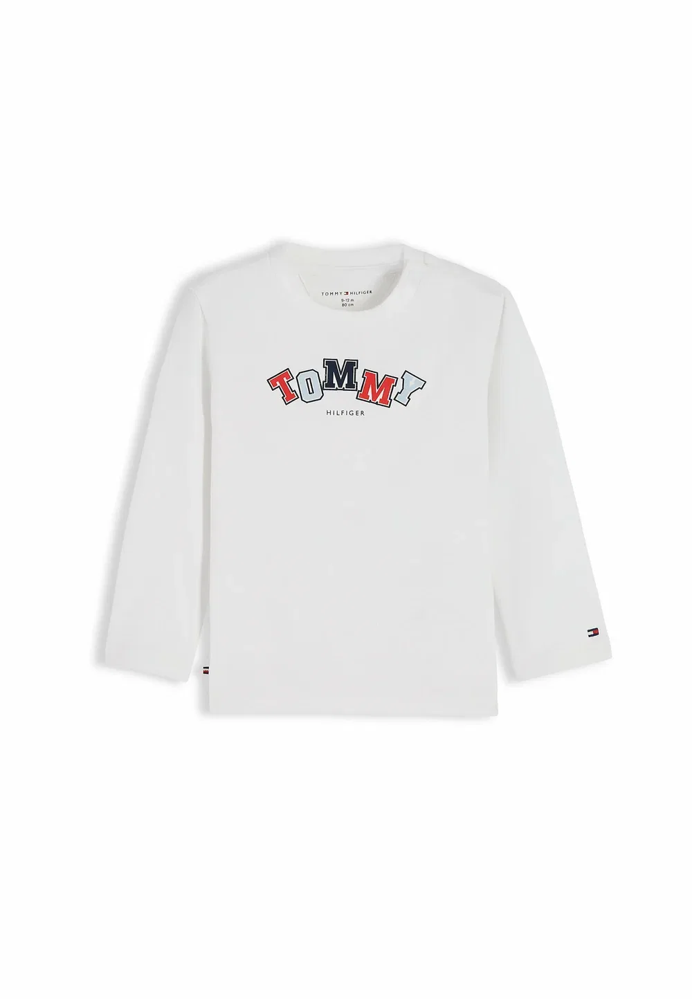 Футболка с длинными рукавами и логотипом, унисекс - топ с длинными рукавами Tommy Hilfiger, White