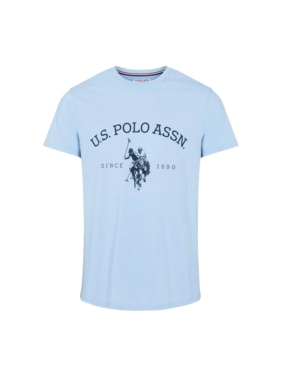 Футболка U.S. Polo Assn. 'UMARCHIBALD' темно-синего и светло-голубого цвета