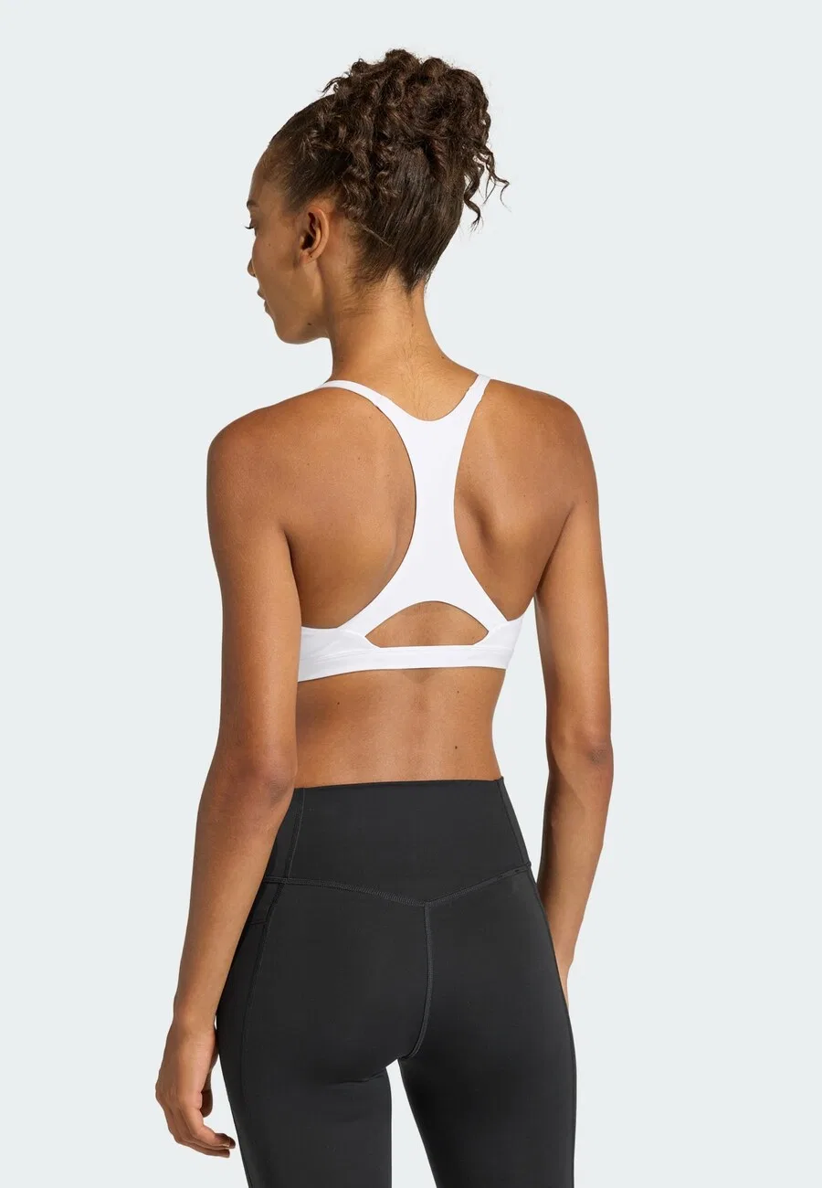 Спортивный бюстгальтер ADIDAS PERFORMANCE Bralette 'Opt Ess' белого цвета — фото 4