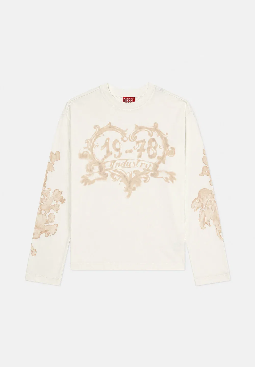 Футболка с длинными рукавами (T-shirt manica lunga) Diesel, Bianco — фото 4